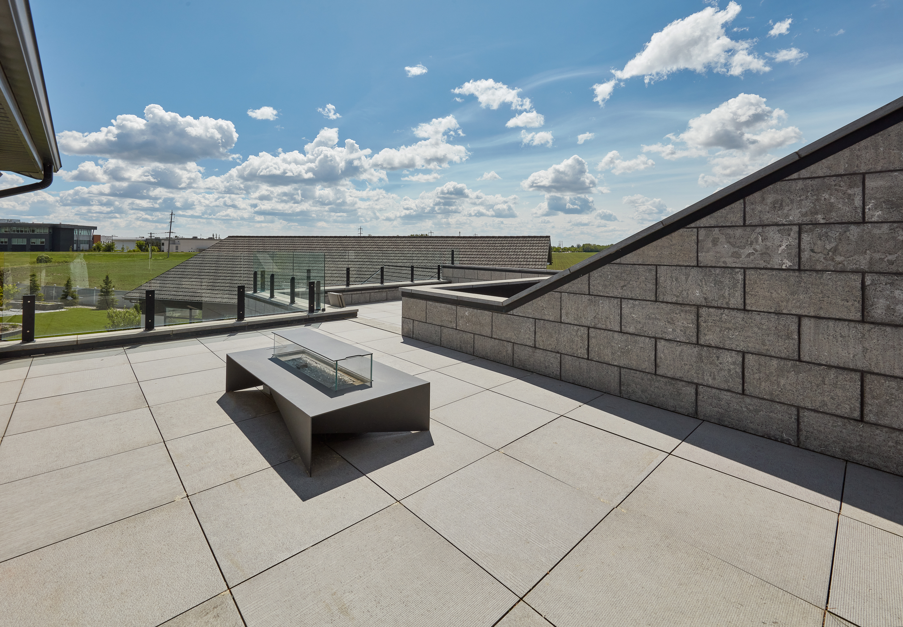 Rooftop patio of 46 Kingsford Crescent home for sale in St. Albert by Holland & Associates Real Estate.